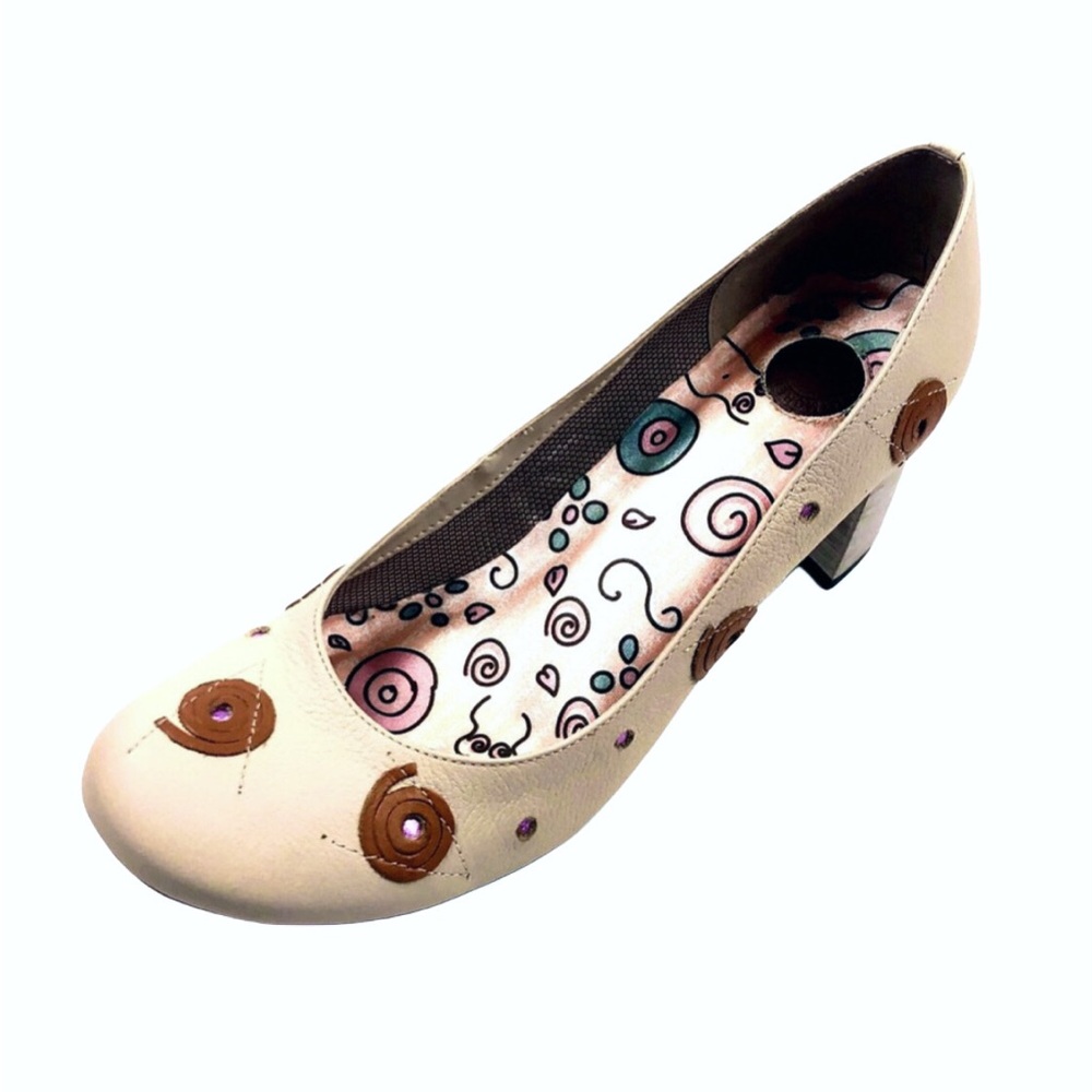 Morenatom Tan Leather Brazilian Print Pump Sz 7M